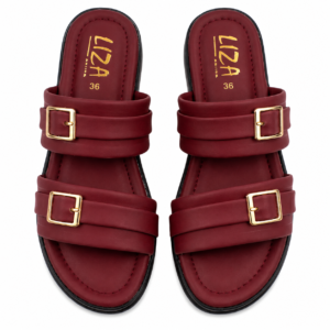 Women’s Stylish Double Buckle Flat Sandals