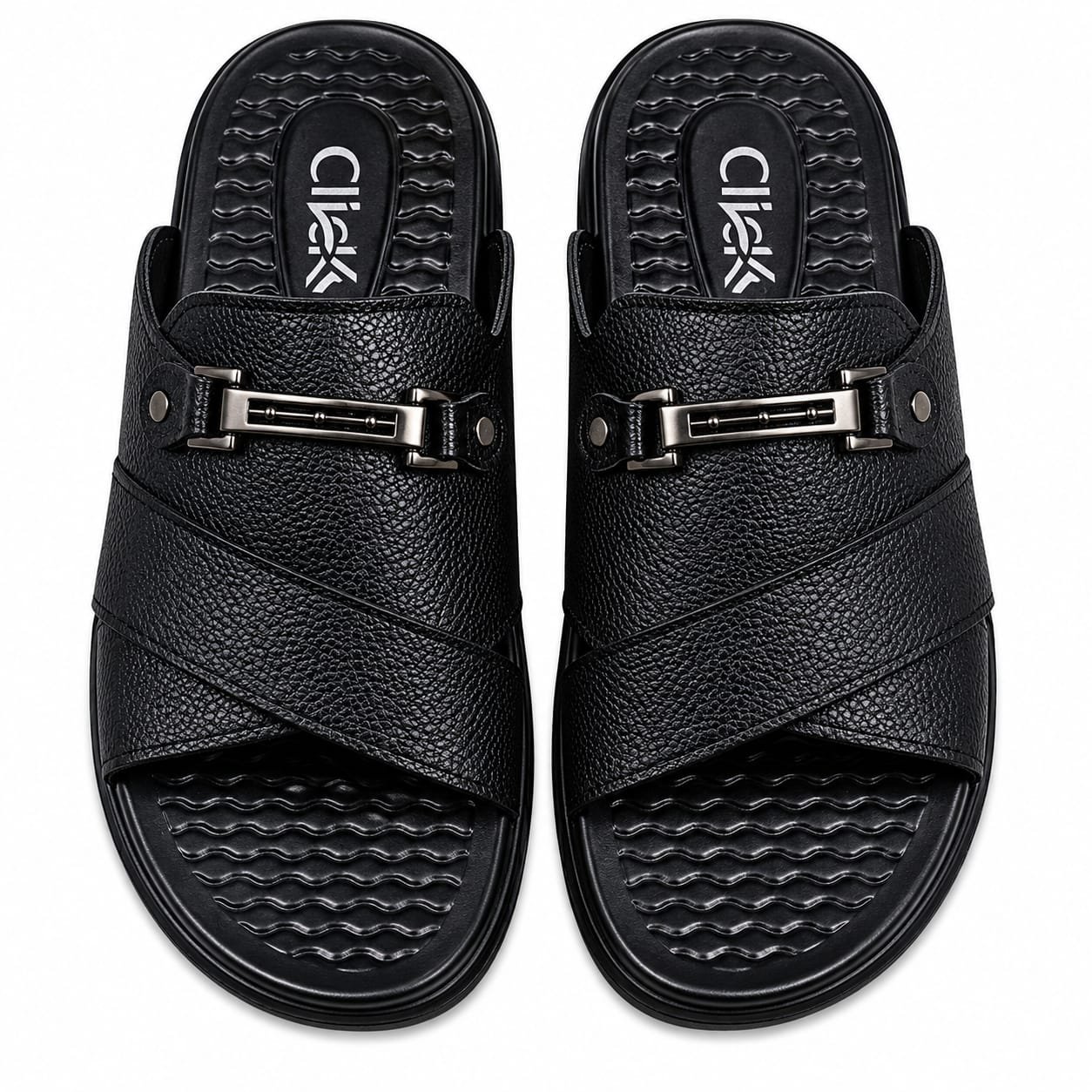 Premium Men’s Textured Comfort Sandals by Clicka - Image 2