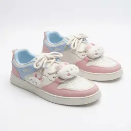 Adorable Girls' Pastel Bunny-Theme Sneakers