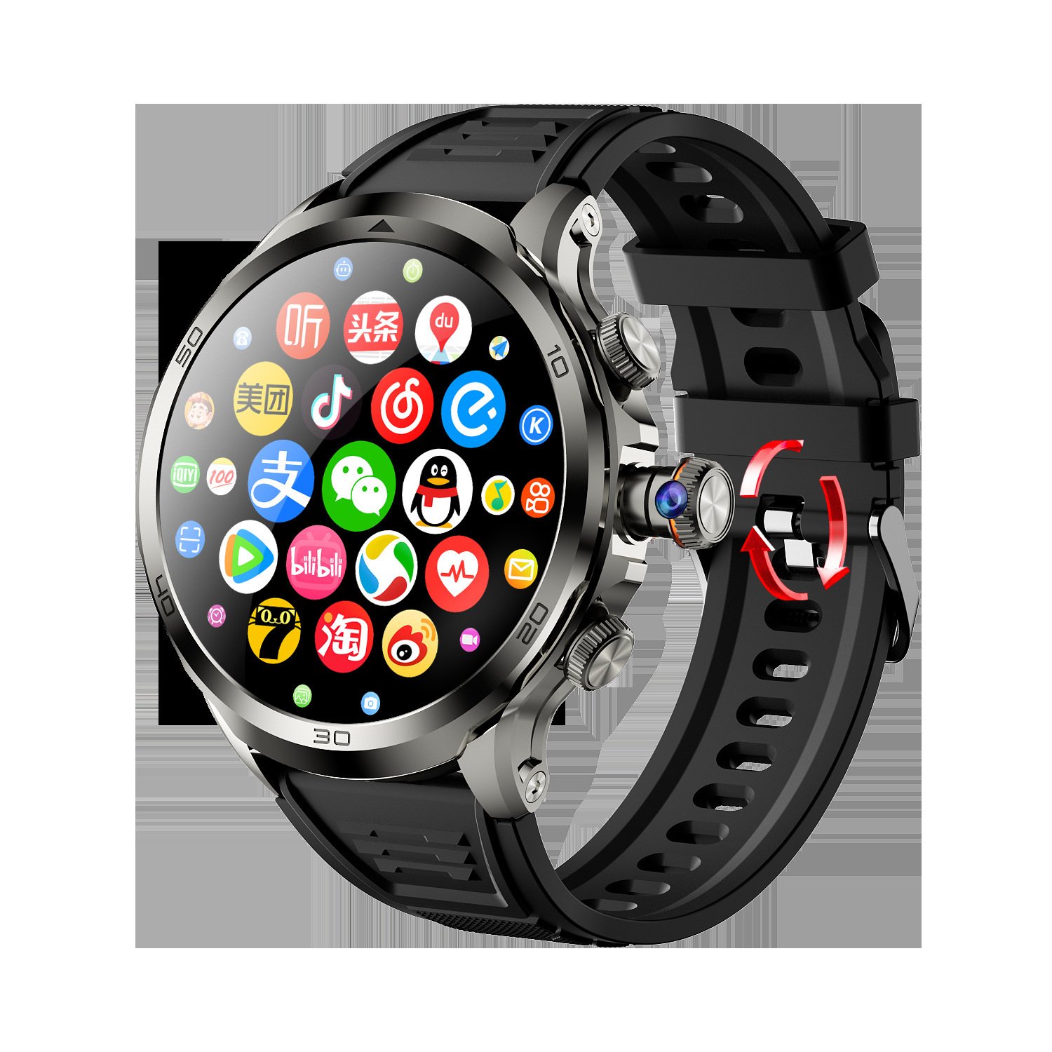 4G Android Smart Watch with Rotating Camera & Sim Card Slot - Image 5