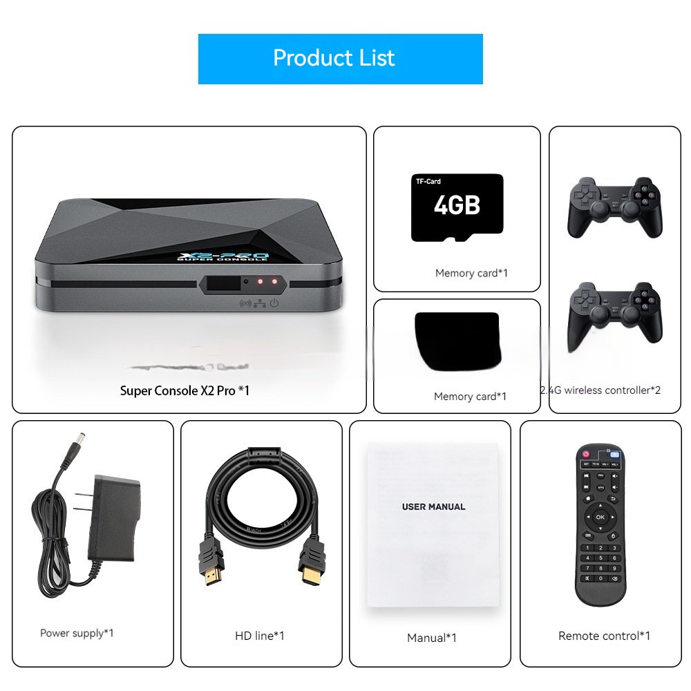 Home Video Three System Integrated Game Set-top Box | HD Retro Gaming & Smart Media Player - Image 3