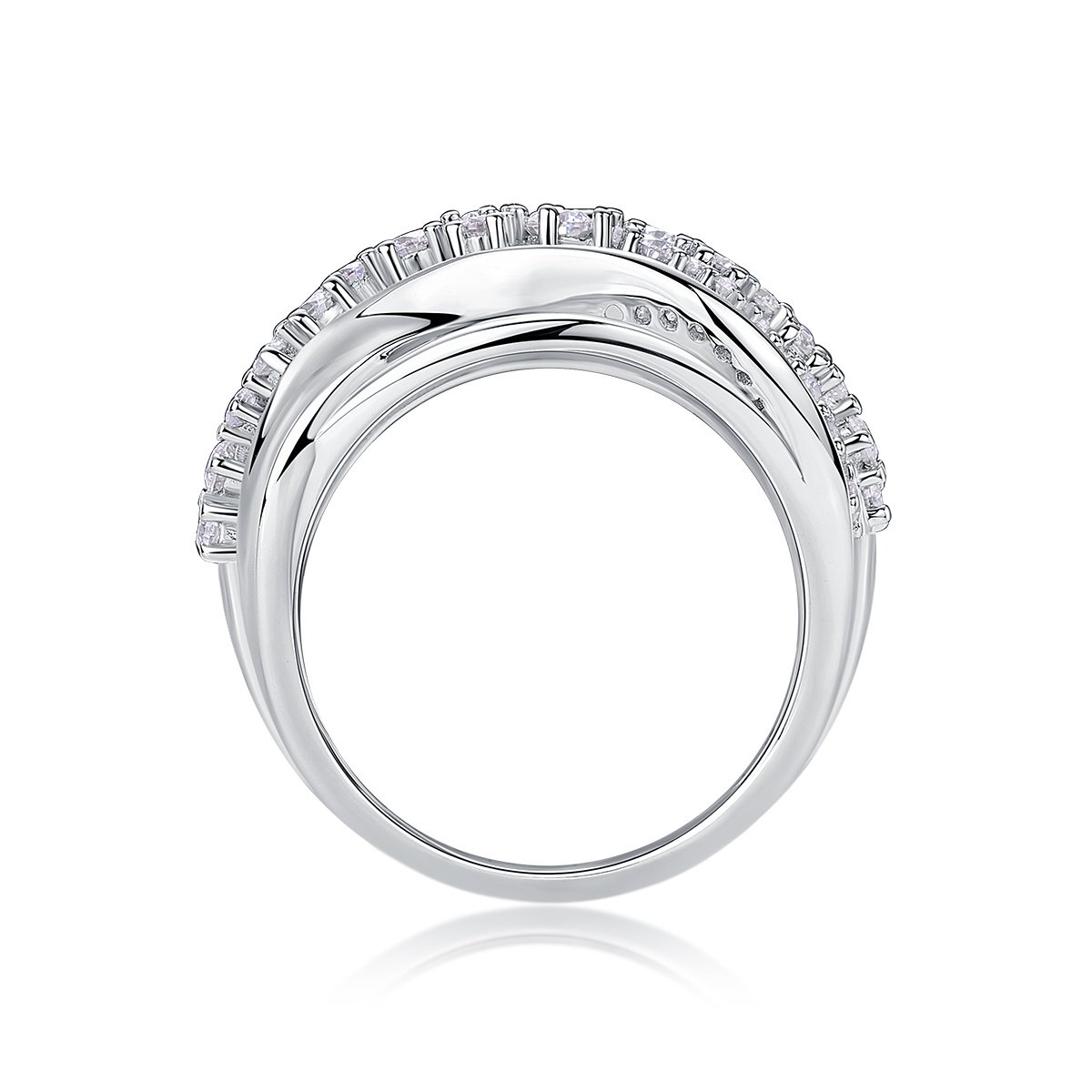 Luxury Moissanite Wedding Ring Set | S925 Sterling Silver Platinum-Plated Band - Image 5