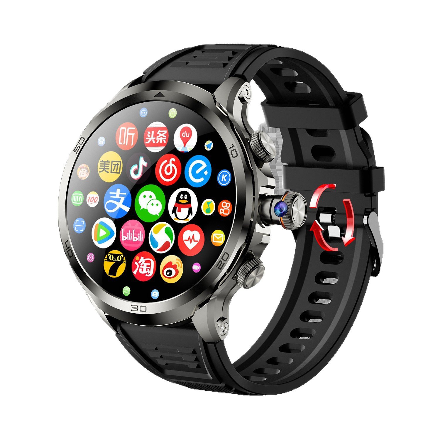 4G Android Smart Watch with Rotating Camera & Sim Card Slot - Image 4