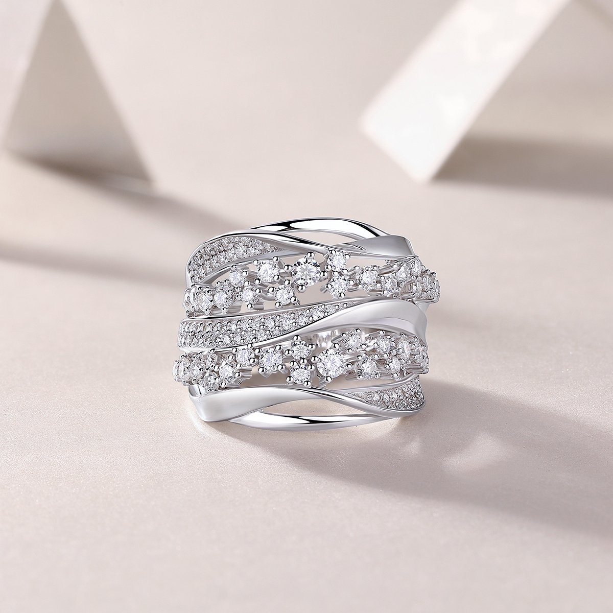 Luxury Moissanite Wedding Ring Set | S925 Sterling Silver Platinum-Plated Band - Image 7