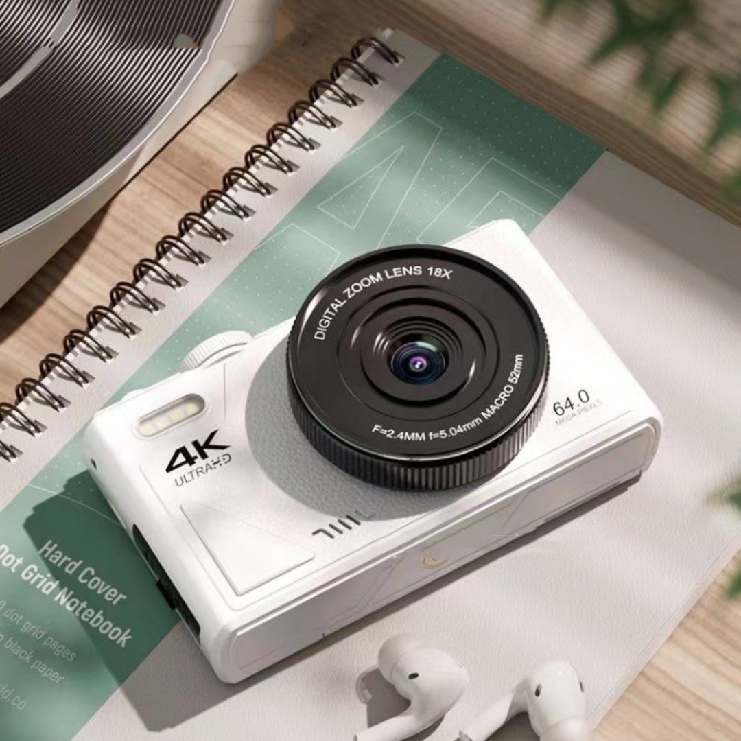 64MP HD Student Entry-Level Mirrorless CCD Camera | Portable Retro Vlogging Cam