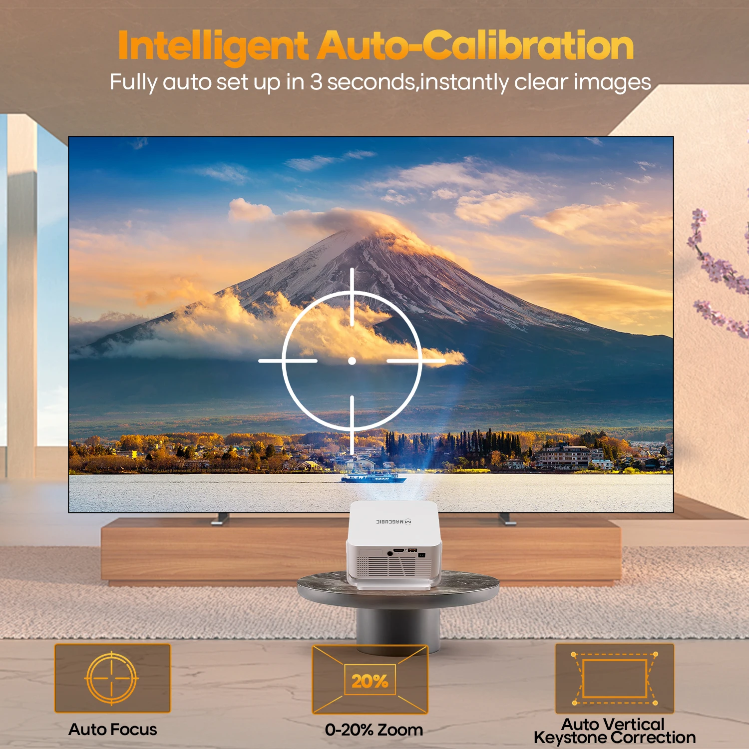 Magcubic HY300 Max Android 14 Projector | 4K Support & Auto-Focus | Portable Outdoor Cinema - Image 4
