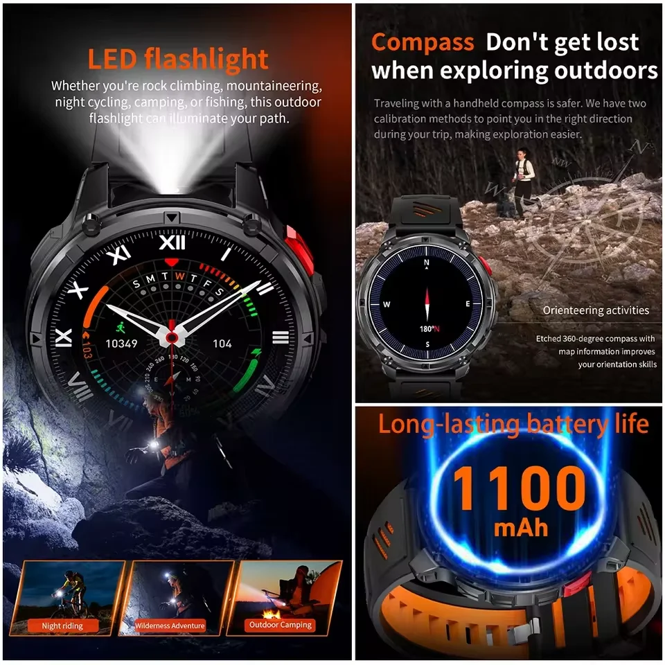 T-Rex 3 Pro Military Smartwatch with GPS & 1100mAh Battery - Image 3