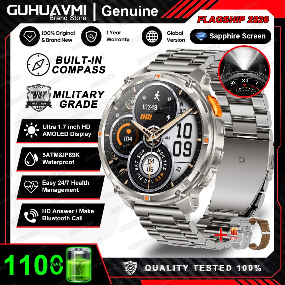 T-Rex 3 Pro Military Smartwatch with GPS & 1100mAh Battery - Image 12