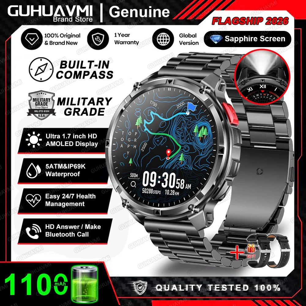 T-Rex 3 Pro Military Smartwatch with GPS & 1100mAh Battery - Image 11