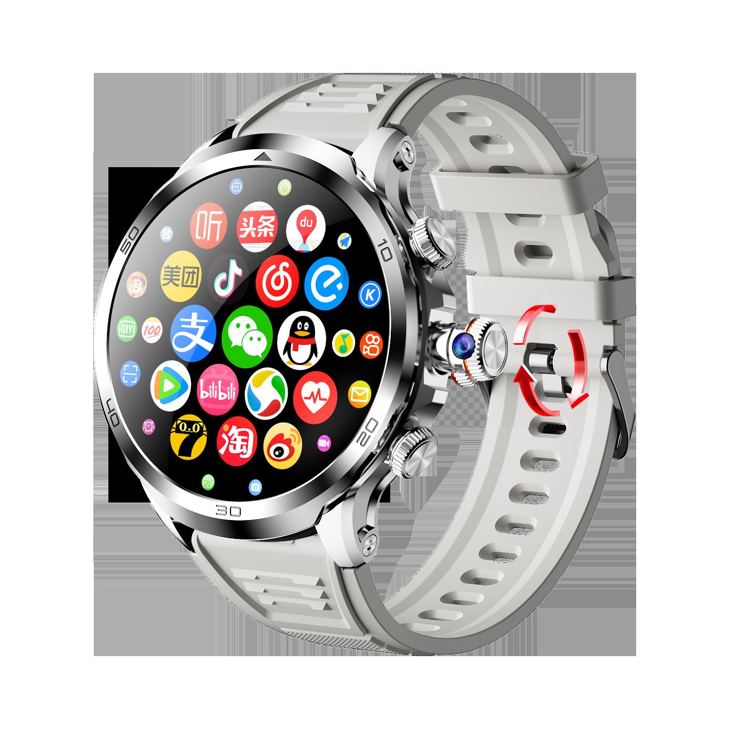 4G Android Smart Watch with Rotating Camera & Sim Card Slot - Image 6