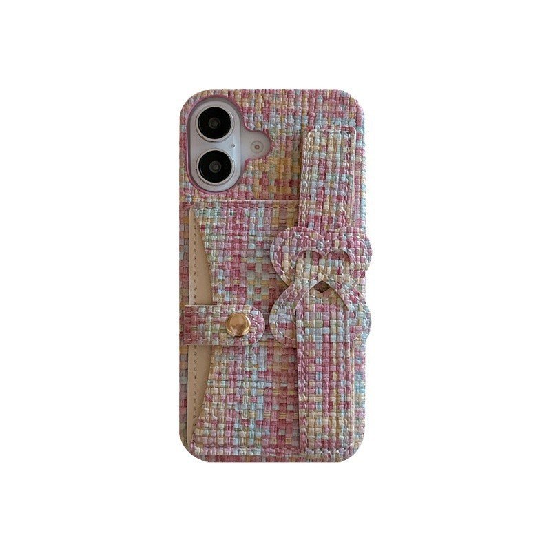 Woven Heart-Shaped Phone Cardholder for iPhone 14/15/16/17 - Image 8