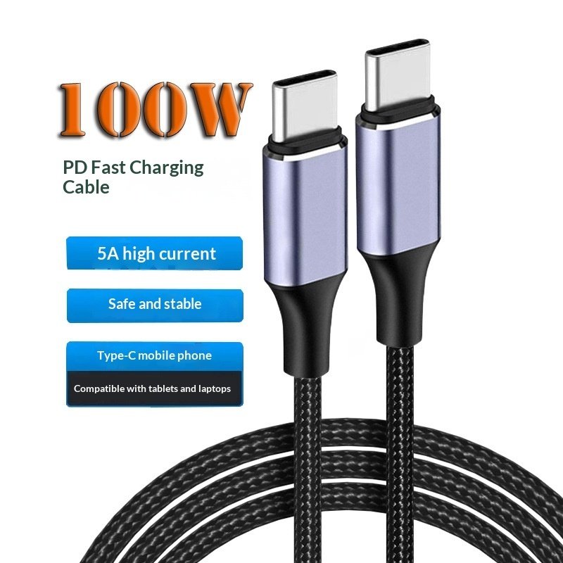 60W Fast-Charging USB-C to USB-C Cable – Dual-Port Durable Data Sync Cord - Image 2