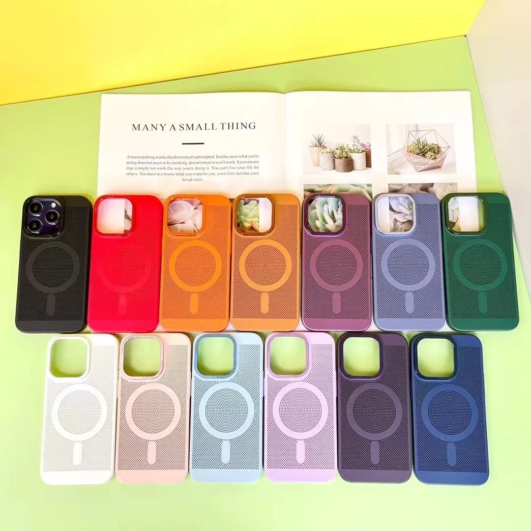 Magnetic Cooling iPhone Case for iPhone 15 14 13 12 11 Pro Max | MagSafe Heat Dissipation Mesh Cover