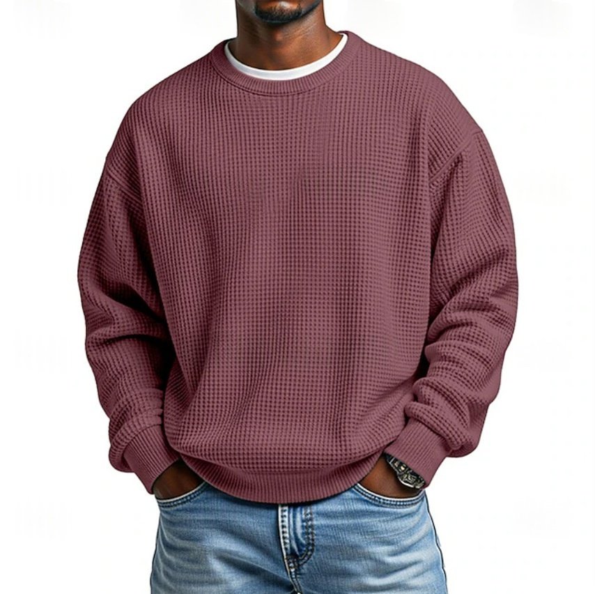 Mens Casual Relaxed Fit Sweatshirt | Fashionable Simple Pullover - Image 2
