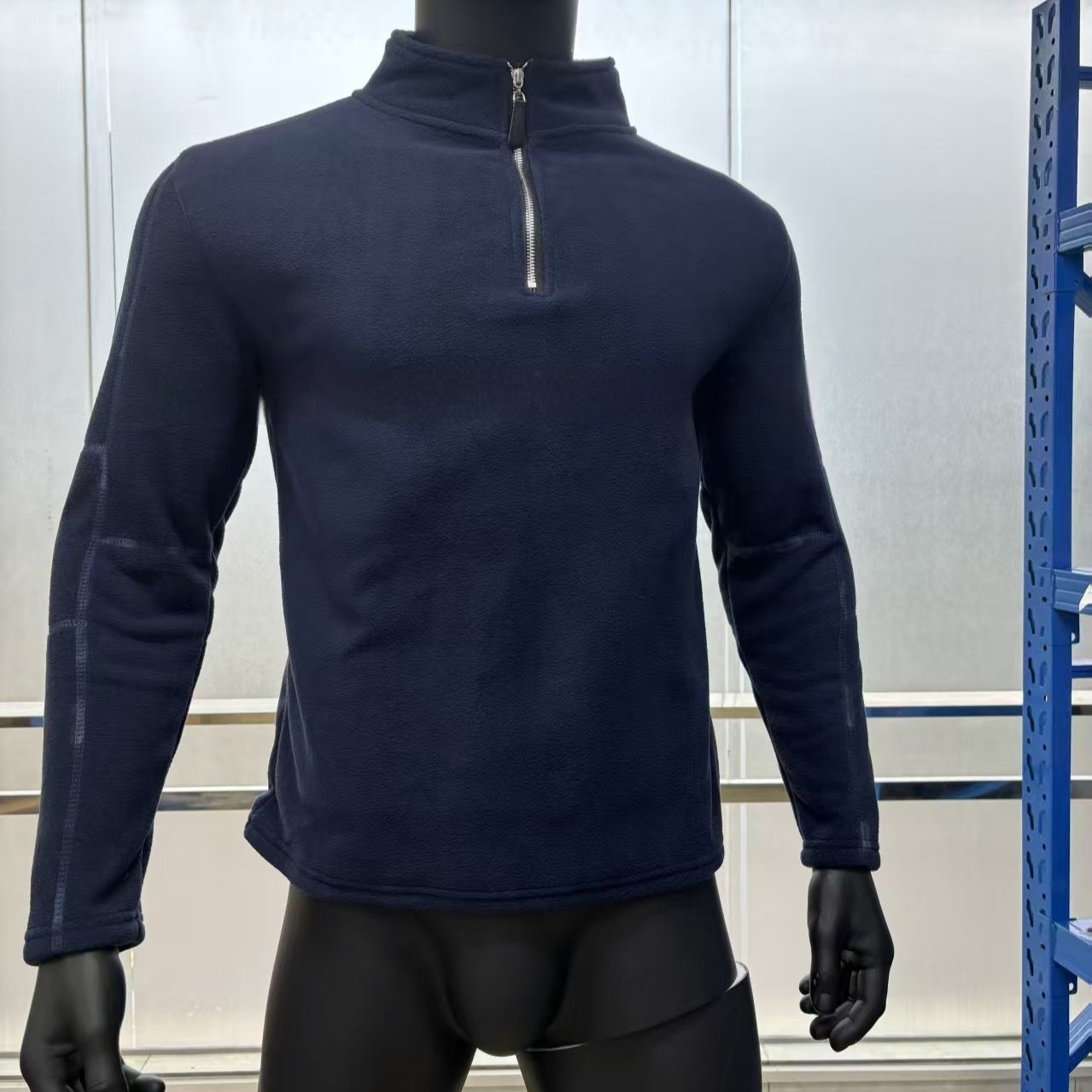 Men's Half-Zip Fleece Pullover | Warm Winter Stand Collar Sweatshirt - Image 2