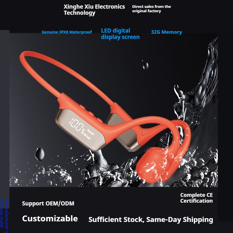 Professional Bone Conduction Headphones: Wireless Non-In-Ear Sports Earbuds