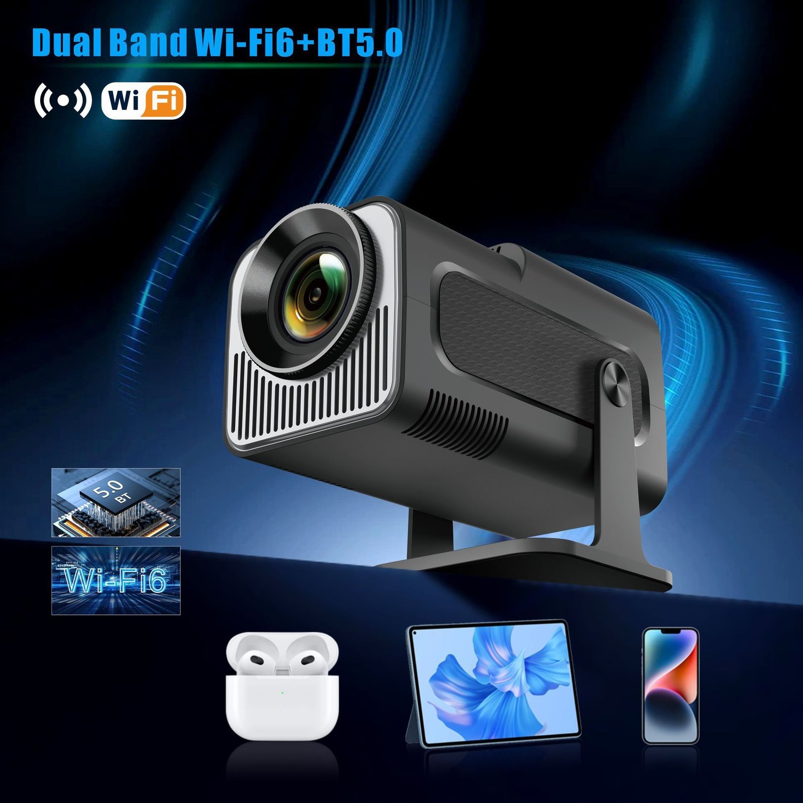 HY320 Mini Projector 720P Android Smart Home Theater | Portable 4K Support - Image 4