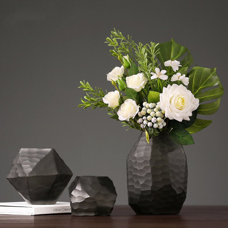 Creative Polygonal Glass Vase - Aesthetic Rhombus Home Decor Ornament - Image 5