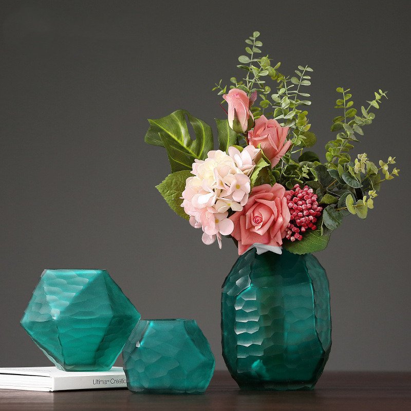 Creative Polygonal Glass Vase - Aesthetic Rhombus Home Decor Ornament - Image 7