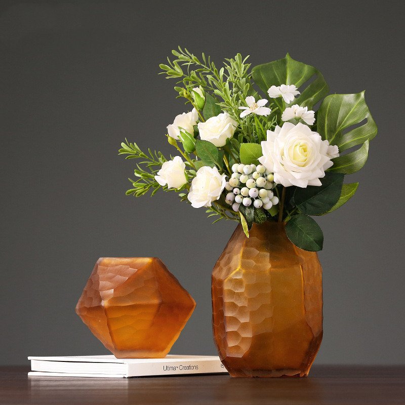 Creative Polygonal Glass Vase - Aesthetic Rhombus Home Decor Ornament - Image 8