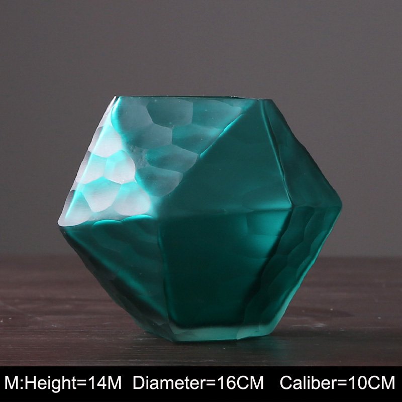 Creative Polygonal Glass Vase - Aesthetic Rhombus Home Decor Ornament - Image 2