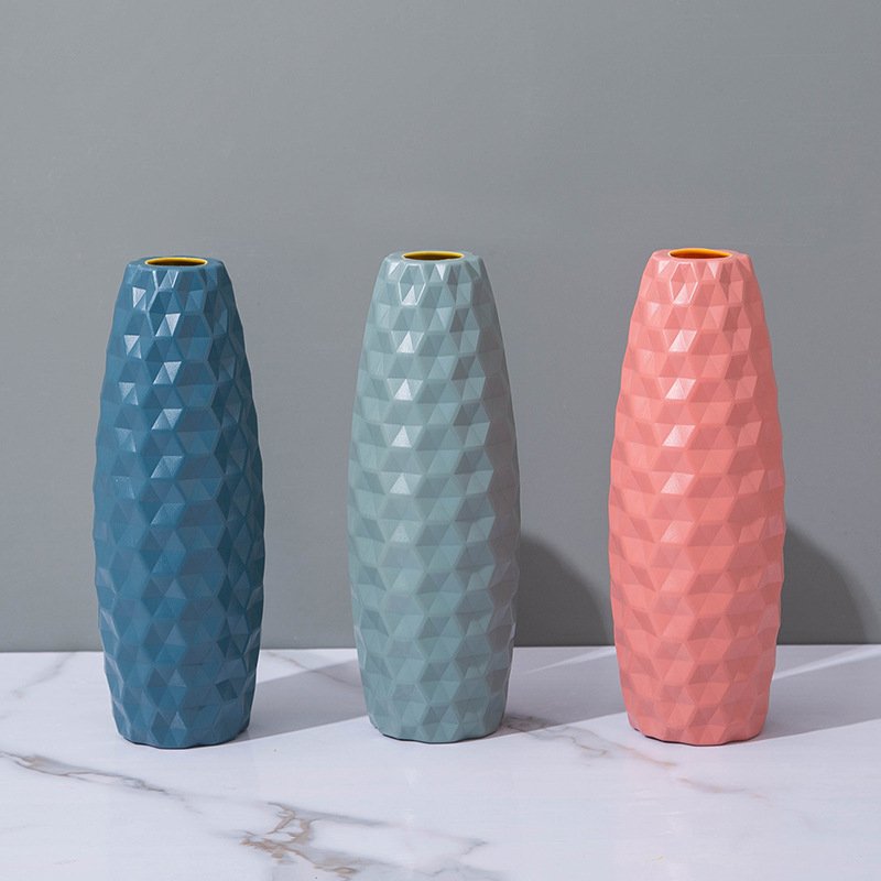 Nordic Style Shatterproof Flower Vase: Origami Imitation Ceramic Geometric Pot - Image 2