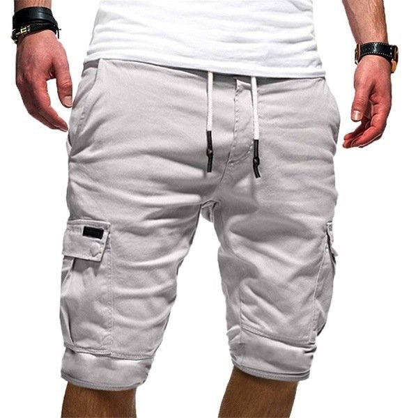 Men's Casual Cargo Jogger Shorts | Military Combat & Gym Workout Trousers - Image 3