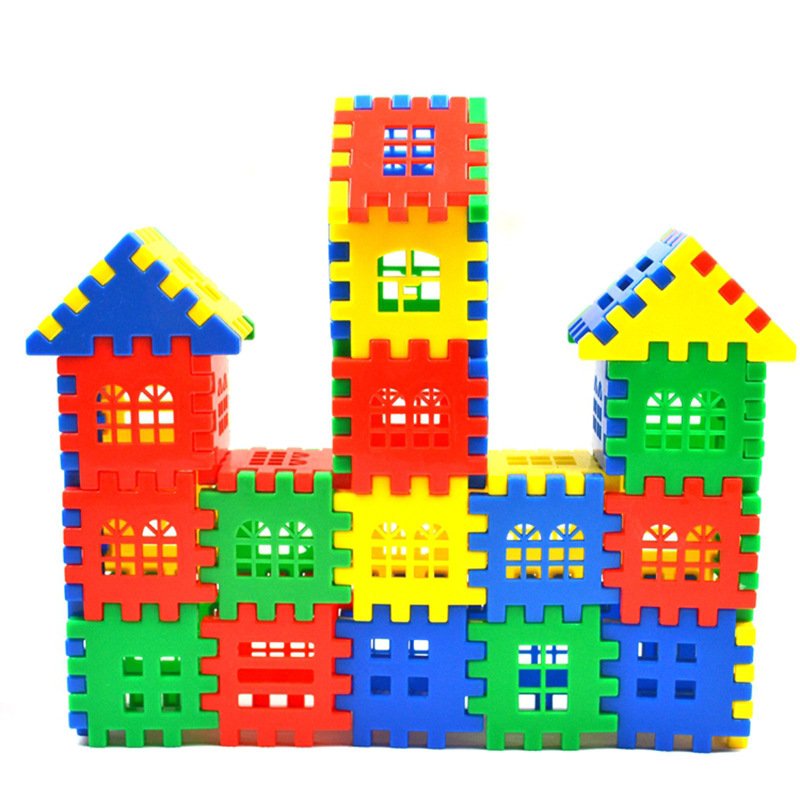 Kids' Wooden House Building Blocks: Educational STEM Construction Toy Set - Image 7