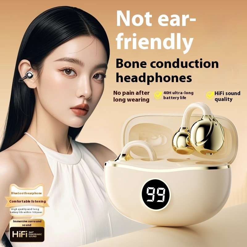 D151 Bone Conduction Style Earphones | Open-Ear Wireless Bluetooth Headset - Image 7