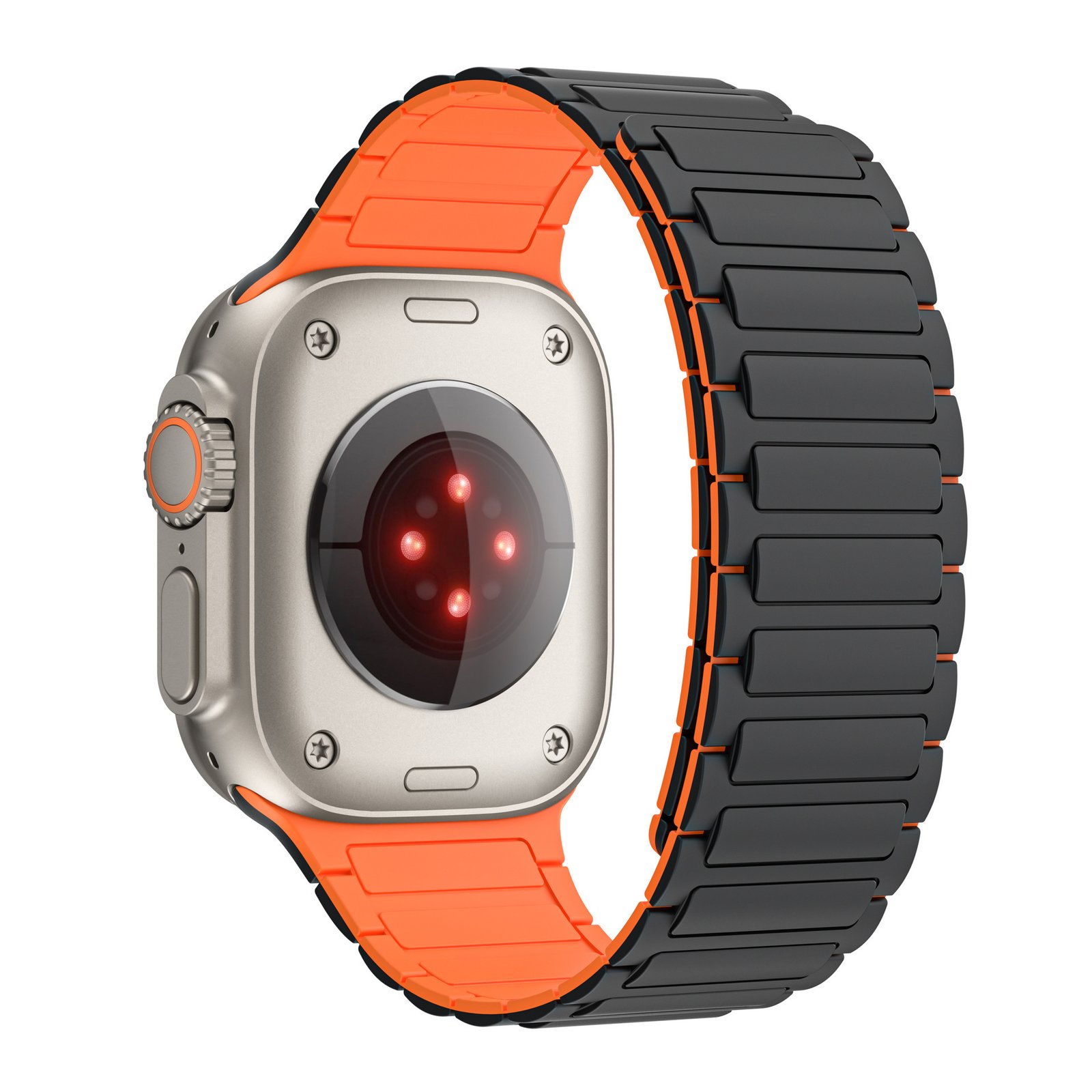 Magnetic Silicone Apple Watch Band: Contrast Color Sports Strap for iWatch - Image 7