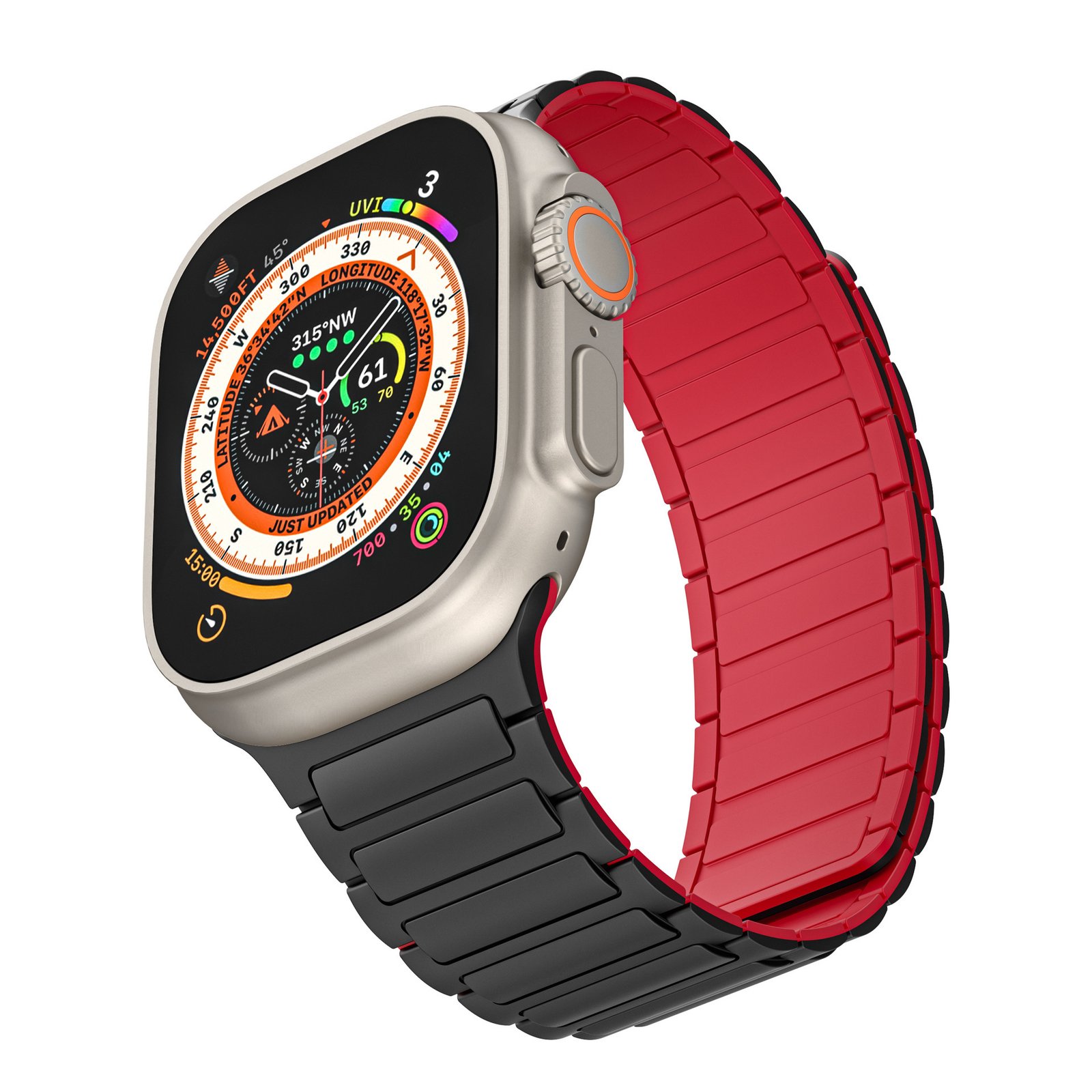 Magnetic Silicone Apple Watch Band: Contrast Color Sports Strap for iWatch - Image 5