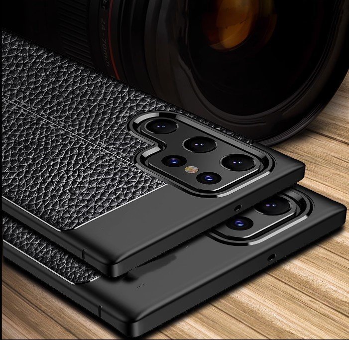 Leather Grain Phone Case for Samsung Galaxy S22 Ultra S22 Plus | Silicone Shockproof Anti-Fall Cover - Image 5