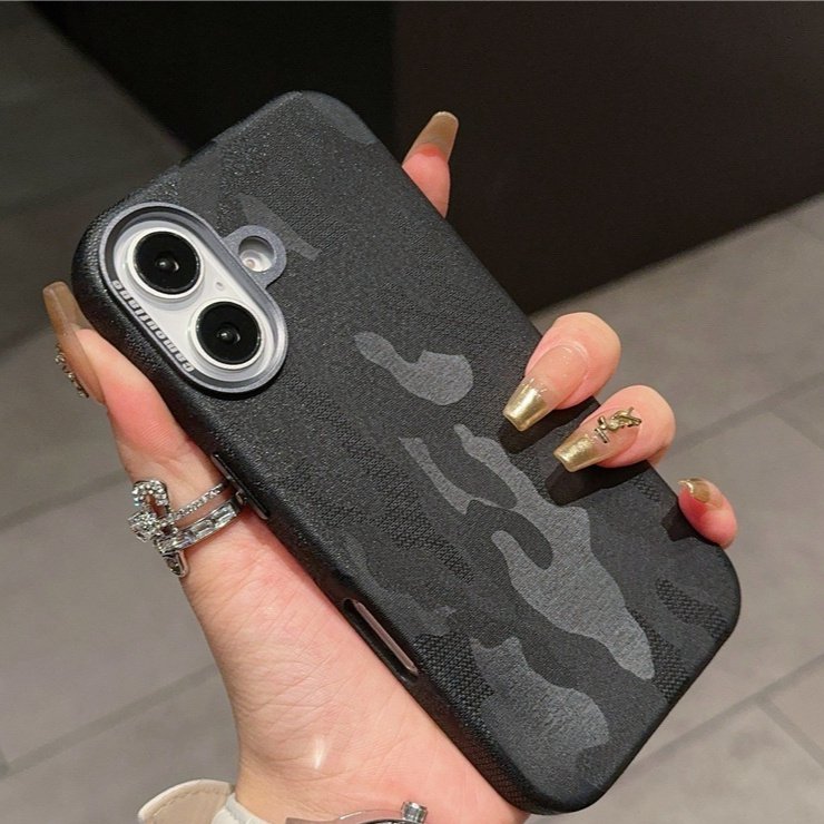 Tactical Camo Leather Case for iPhone 16 15 14 13 | Heavy Duty Full-Body Shockproof Protective Cover Shield - Image 5