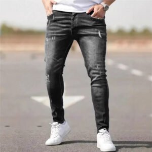 Men's American-Style Skinny Jeans - Slim-Fit Versatile Denim