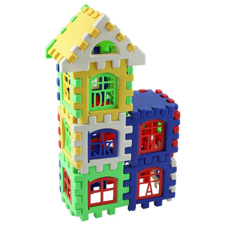 Kids' Wooden House Building Blocks: Educational STEM Construction Toy Set - Image 5