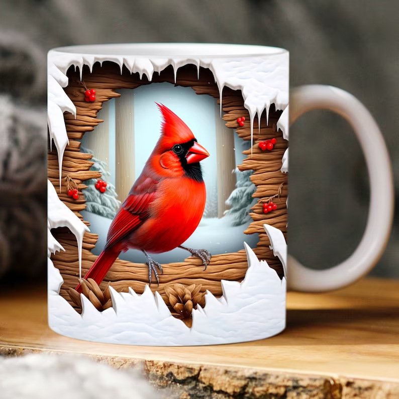 American Cardinal Bird Ceramic Mug – High-Quality Coffee & Tea Cup - Image 3