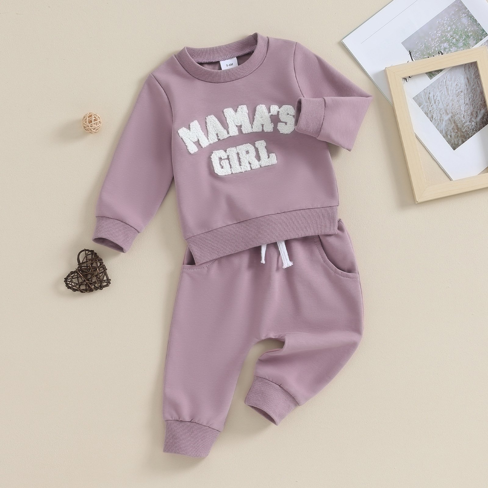 Baby Girl Cozy Knitted Sweater & Trouser Set – Embroidered Letter Outfit - Image 5