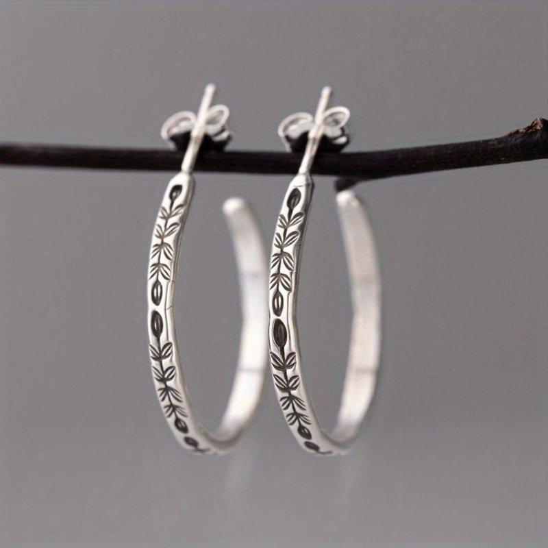 Bohemian Circular Hoop Earrings | Trendy Retro Statement Jewelry