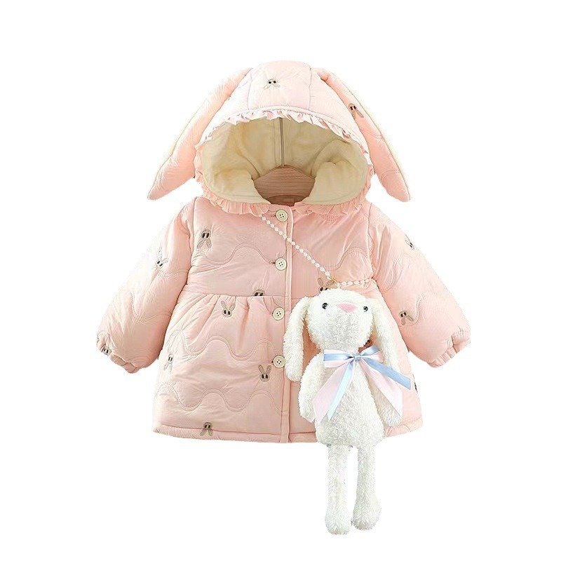 Girls' Thickened Cotton Padded Winter Jacket – Warm Western Style Coat - Image 5