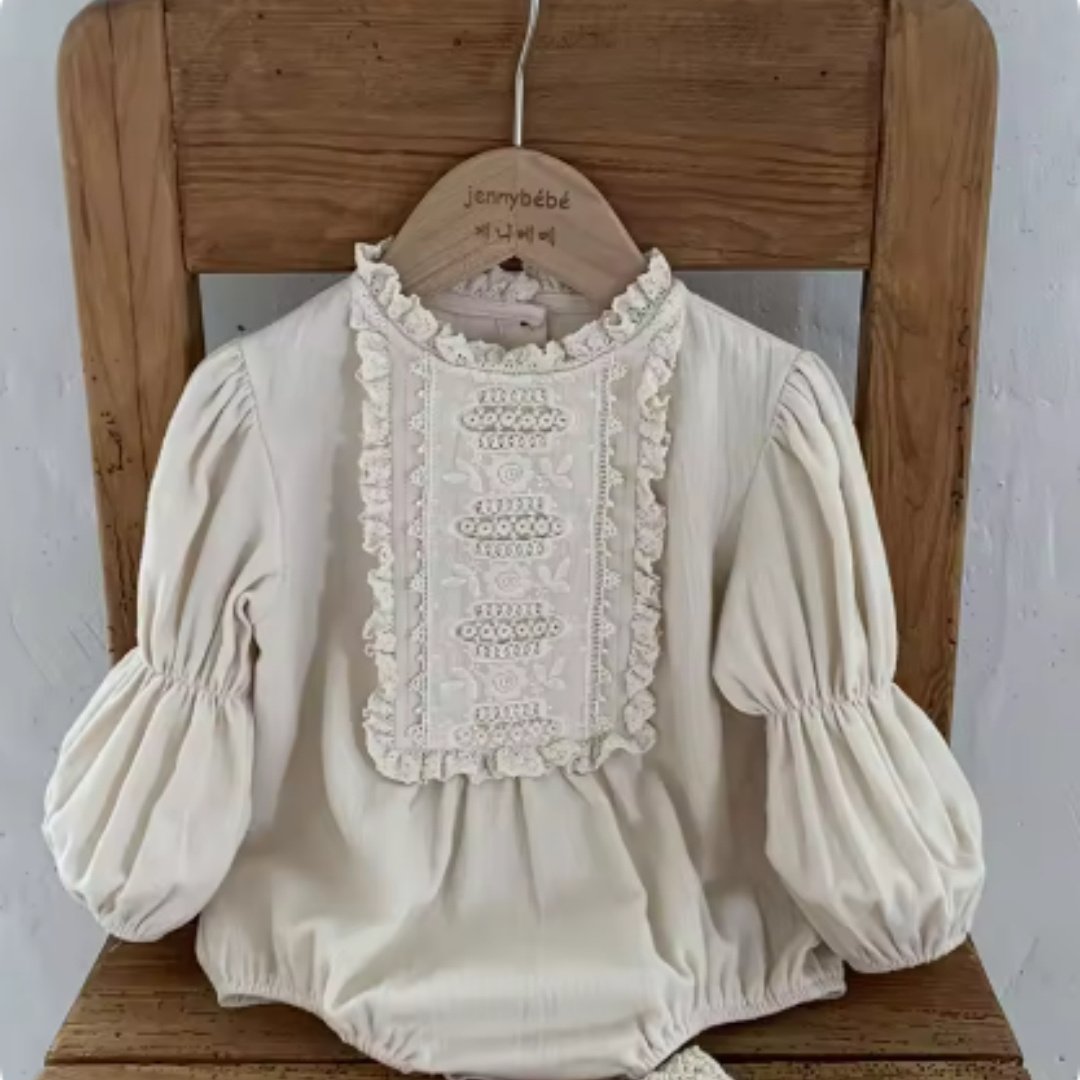 Baby Girl Bow-Knot Romper – Cute Frilly Cap-Sleeve Summer Outfit - Image 3