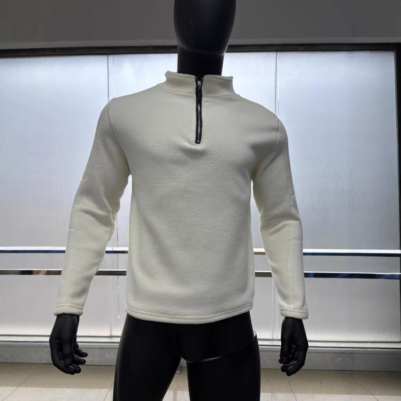 Men's Half-Zip Fleece Pullover | Warm Winter Stand Collar Sweatshirt