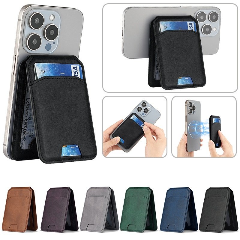Magnetic Phone Card Holder with Suction Mount & Folding Stand - Image 4