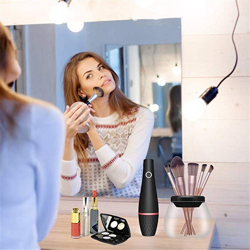 Automatic Electric Makeup Brush Cleaner | USB Rechargeable Quick-Dry Cosmetic Washer Spinner - Image 5