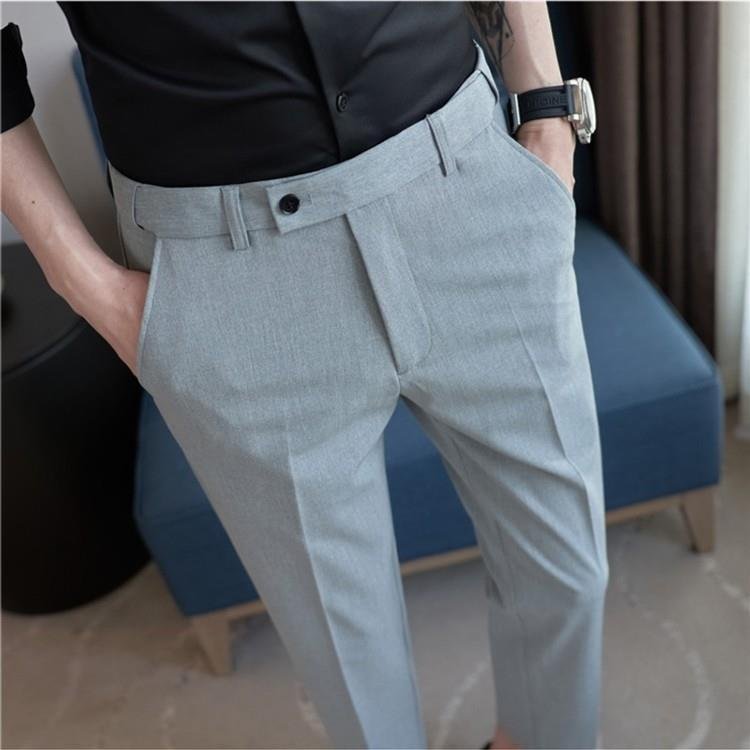 Men's Stretch Waist Casual Suit Trousers | Wrinkle-Resistant Pants - Image 3