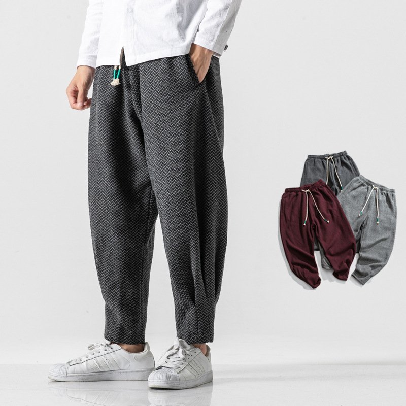 Men's Retro Wool Casual Pants | Thick Winter Trousers
