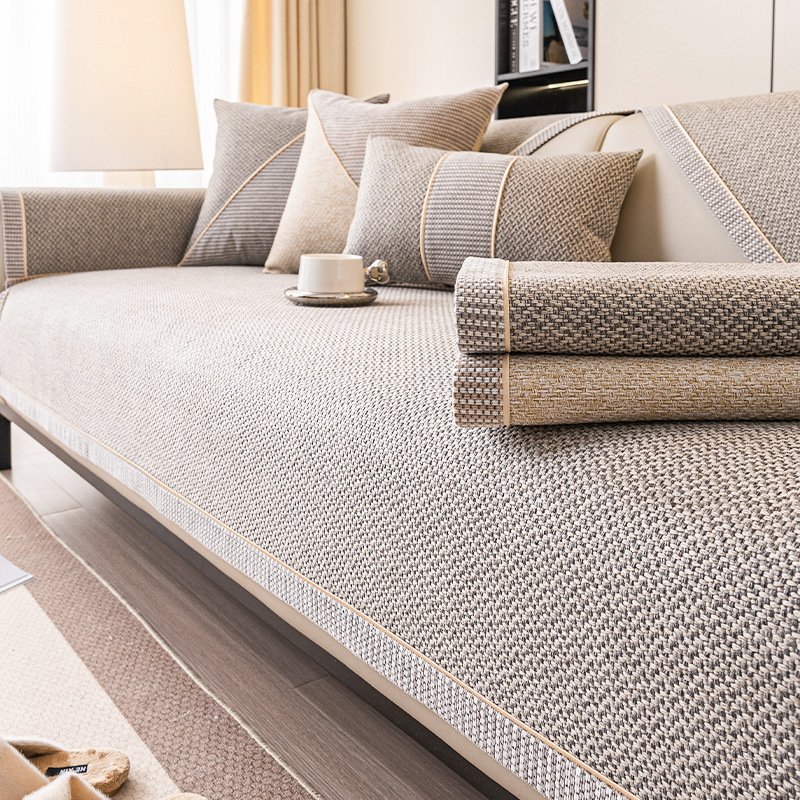 Japanese Cotton Linen Sofa Cushion | All-Season Woven Couch Cover - Image 3