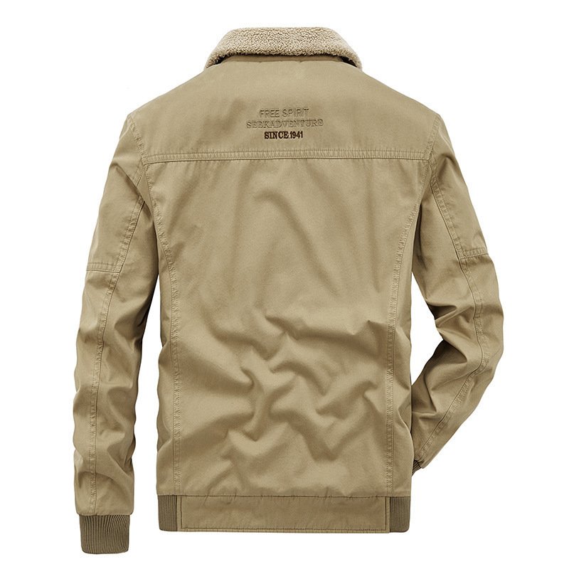 Men’s Multi-Pocket Cotton Utility Jacket – Casual Outdoor Gear - Image 6