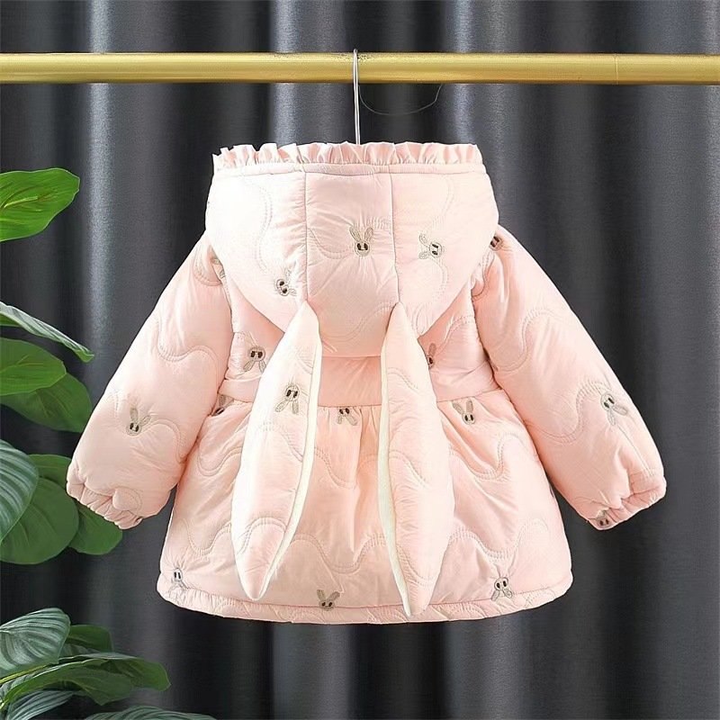 Girls' Thickened Cotton Padded Winter Jacket – Warm Western Style Coat - Image 3