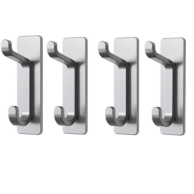 Stainless Steel Wall Hooks: Heavy Duty Solid Color Clothes Hanger - Image 2