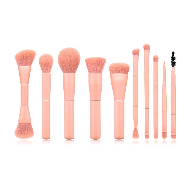 10-Piece Professional Makeup Brush Set | Premium Foundation, Powder & Eyeshadow Blender Kit